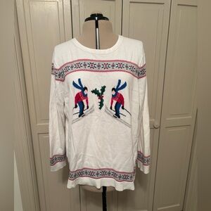 Lands' End Cream Supima Cotton Sweater